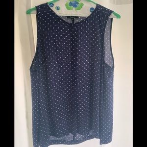 Madewell silk starry tank top blue size large